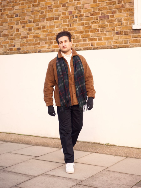 Куртка демисезонная Шерпа мужская Uniqlo 872638935 S Коричневая (1159787576) - изображение 5