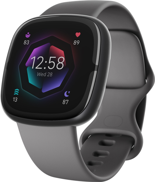 Smartwatch Fitbit Sense 2 Shadow Grey/Graphite (FB521BKGB) - obraz 1