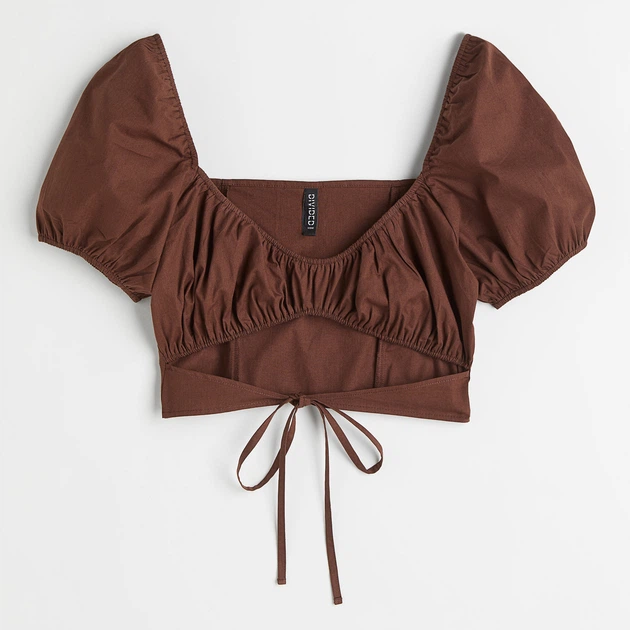 Топ женский H&M 061063647 XXS Коричневый (6666000269393) - Фото 6 Топ женский H&M 061063647 XXS Коричневый (6666000269393) - изображение 6