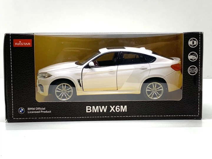 Машина Rastar металлопластик BMW X6M 1:24 Белая (56600) - изображение 9