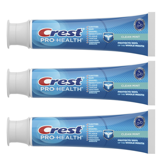 Зубна паста відбілююча Crest Pro Health Clean Mint 3 шт 365 г для відбілювання від карієсу з відбіленням американська паста крест прохелс з ментолом - зображення 2
