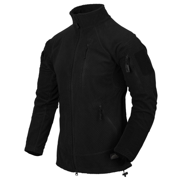 Кофта Alpha Tactical Jacket - Grid Fleece Helikon-Tex Чорний XXL - зображення 1