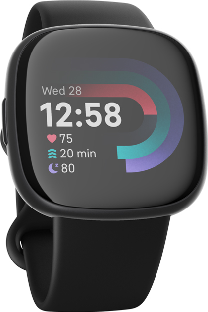 Smartwatch Fitbit Versa 4 Black/Graphite (FB523BKBK) - obraz 2