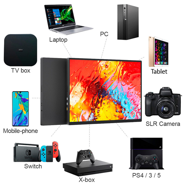 Монитор портативный 185FC / 18.5 '' / IPS / 1920x1080 / Type-C / HDMI / jack 3.5 мм / второй экран - изображение 2