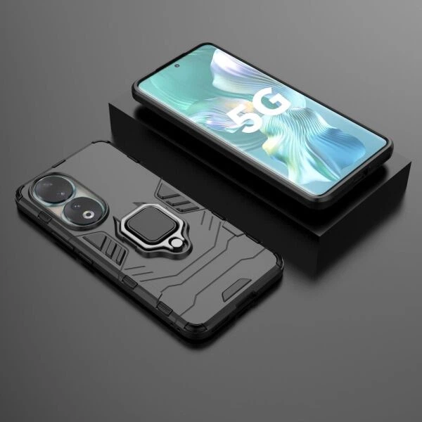 Захисний чохол Deexe Hybrid Case для Honor 90 - Black - зображення 5
