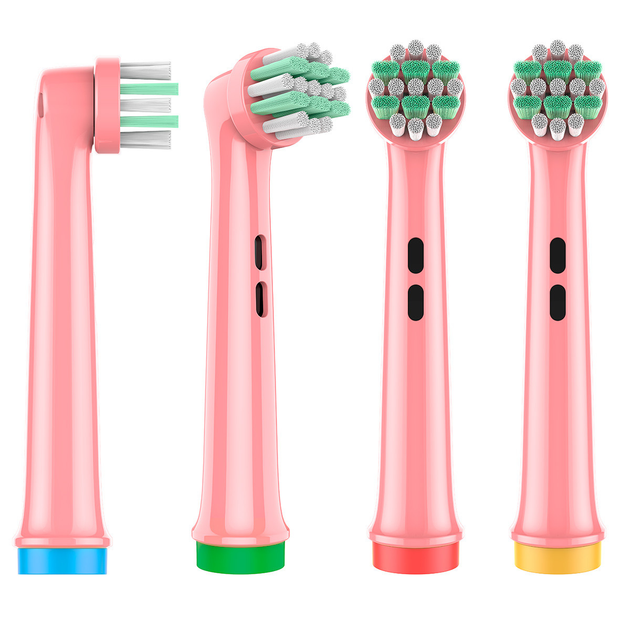 Дитячі насадки ProZone сумісні із зубною щіткою ORAL-B/Braun - PRO-X Kids (4шт) Рожеві - зображення 1