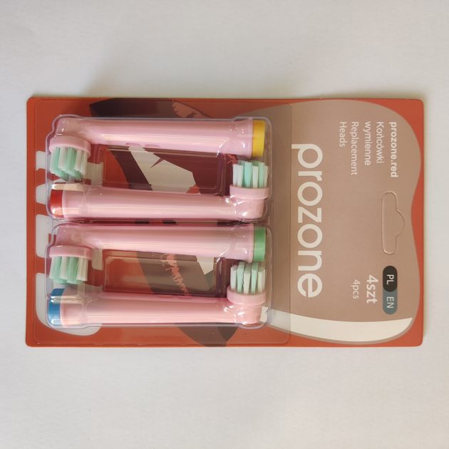 Дитячі насадки ProZone сумісні із зубною щіткою ORAL-B/Braun - PRO-X Kids (4шт) Рожеві - зображення 4