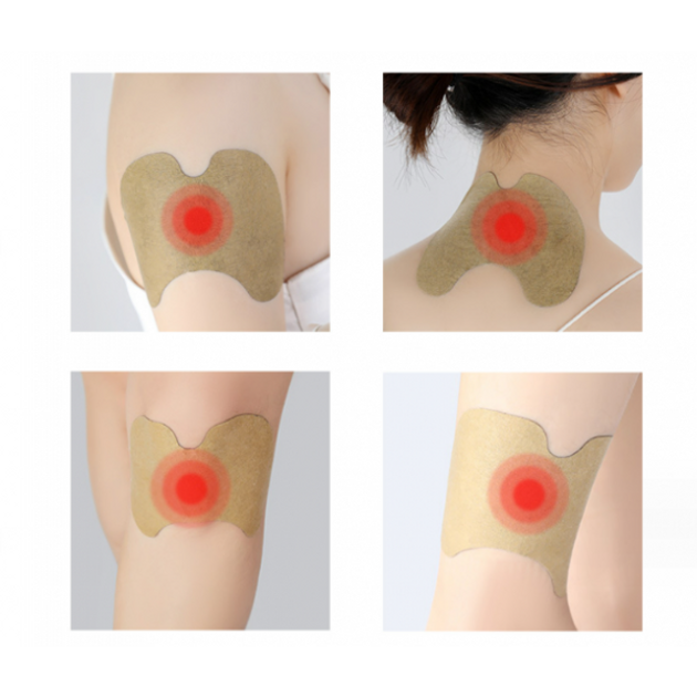 Обезболивающий пластырь тейп от боли в суставах согревающий лечебный с экстрактом полыни 12 штук (NST) - изображение 2