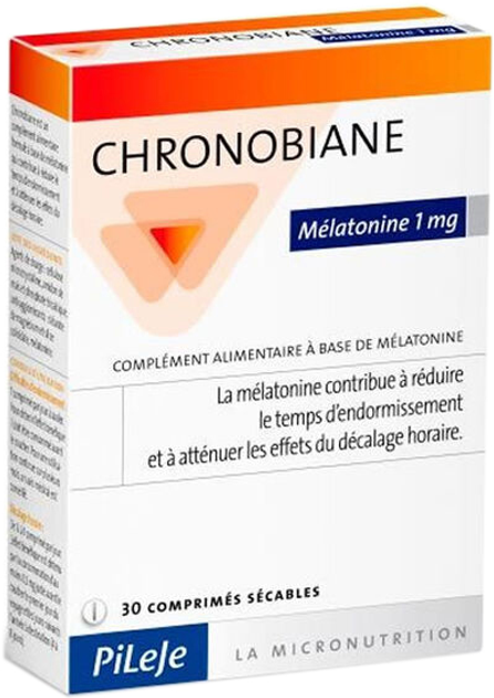 Suplement diety Pileje Chronobiane Melatonin 1mg 30 tabletek (3401554475912) - obraz 1