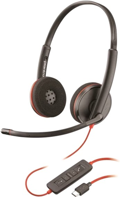 Słuchawki Plantronics Poly BlackWire C3220 USB-C Czarne (209749-201) - obraz 1