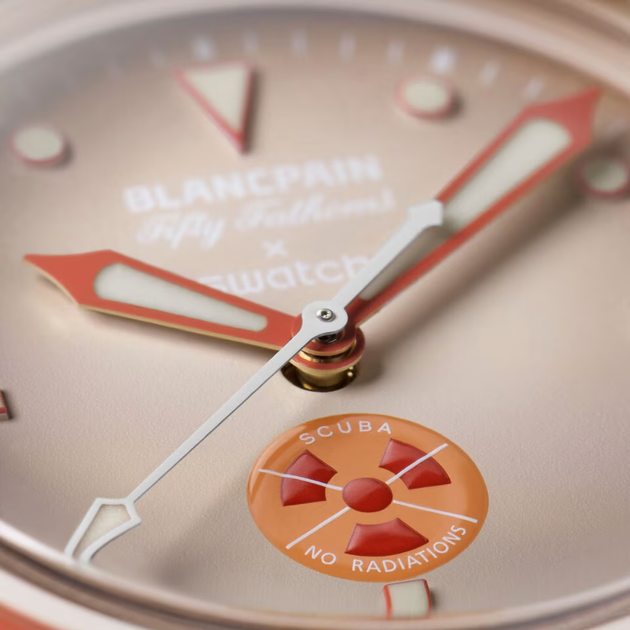 Наручные часы Blancpain × Swatch Bioceramic Scuba Fifty Fathoms Collection ''Arctic Ocean" (SO35N100) - изображение 3