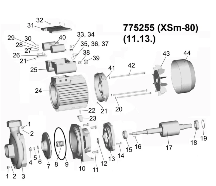 Насос поверхностный Leo XSm-80 775255 - Фото 3 Насос поверхностный Leo XSm-80 775255 - изображение 3
