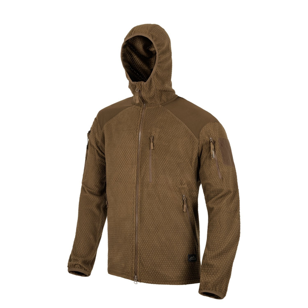 Кофта Alpha Hoodie Tactical Jacket - Grid Fleece Helikon-Tex Coyote XS - изображение 1