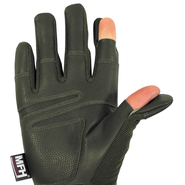 Рукавички тактичні MFH Tactical Gloves Mission - Olive XL - изображение 2