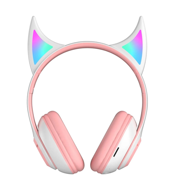 Бездротові навушники Bluetooth Cat STN-25 Демонічні вушка Рожеві - Фото 2 Бездротові навушники Bluetooth Cat STN-25 Демонічні вушка Рожеві - зображення 2