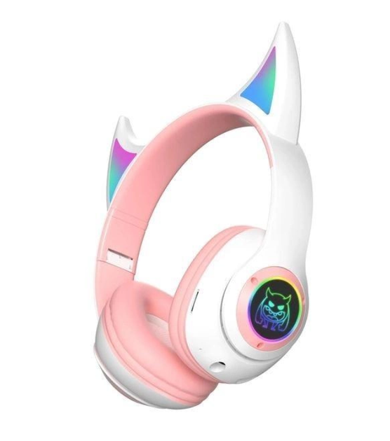 Бездротові навушники Bluetooth Cat STN-25 Демонічні вушка Рожеві - Фото 4 Бездротові навушники Bluetooth Cat STN-25 Демонічні вушка Рожеві - зображення 4