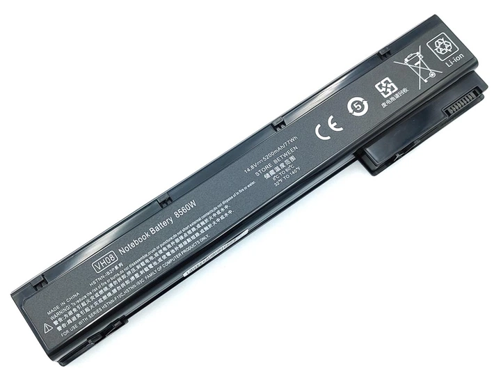Батарея VH08XL для HP 8560W 8570W 8760W 8770W HSTNN-LB2P (14.8V 5200mAh 77Wh) (67881) - Фото 1 Батарея VH08XL для HP 8560W 8570W 8760W 8770W HSTNN-LB2P (14.8V 5200mAh 77Wh) (67881) - изображение 1