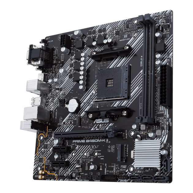 Материнская плата Asus PRIME B450M-K II Socket AM4/AMD/MicroATX/HDMI/DVI-D/VGA - изображение 2