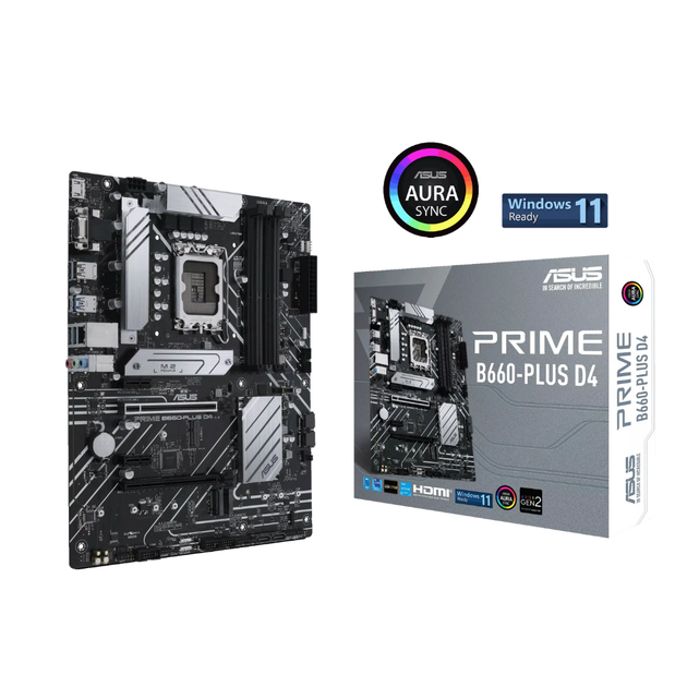 Материнская плата Asus PRIME B660-PLUS D4 Socket 1700/Intel/ATX/HDMI/DisplayPort/VGA - Фото 3 Материнская плата Asus PRIME B660-PLUS D4 Socket 1700/Intel/ATX/HDMI/DisplayPort/VGA - изображение 3