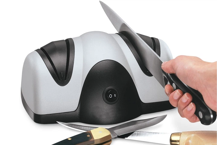 Точилка для ножей электрическая ножеточка PRO Big electric Sharpener Черный с Серебристым - Фото 3 Точилка для ножей электрическая ножеточка PRO Big electric Sharpener Черный с Серебристым - изображение 3