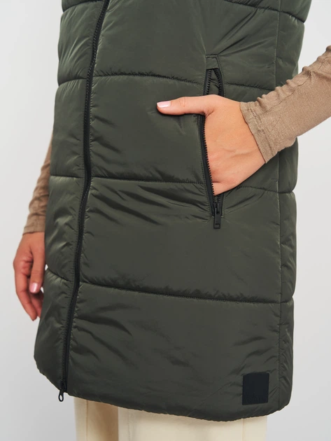 Теплый жилет удлиненный женский Jack Wolfskin Eisbach Vest W 1206991-4136 XS Зеленый (4064993844887) - изображение 6