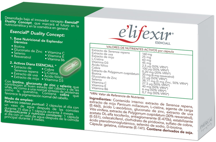 Дієтична добавка Phergal E'lifexir Essential Hair Redensifier 30 капсул (8429449081845) - зображення 2