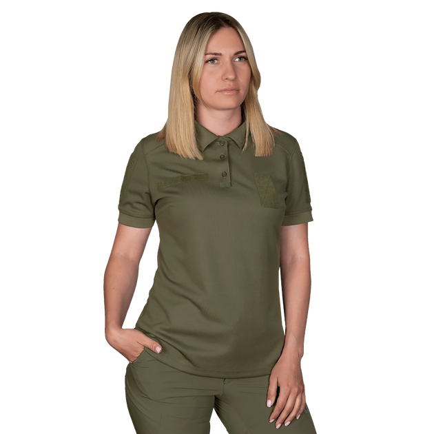 Поло футболка женская тактическая полевая универсальная для силовых структур Camotec 7161(XL) олива TR_7161(XL) - изображение 1