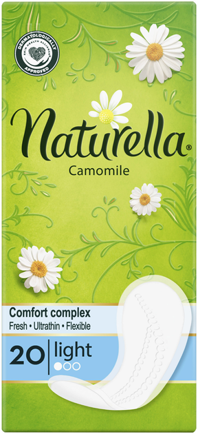 Щоденні прокладки Naturella Normal Light Camomile Comfort Complex 20 шт (4015400240310) - зображення 1