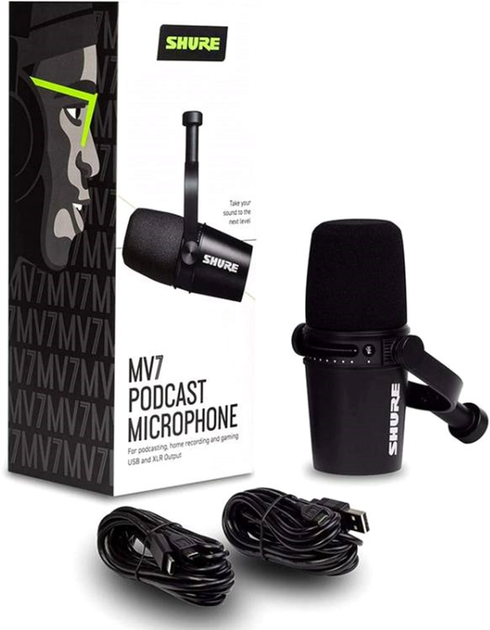 Мікрофон Shure MV7 Podcast Microphone Black (0042406630498) - зображення 3