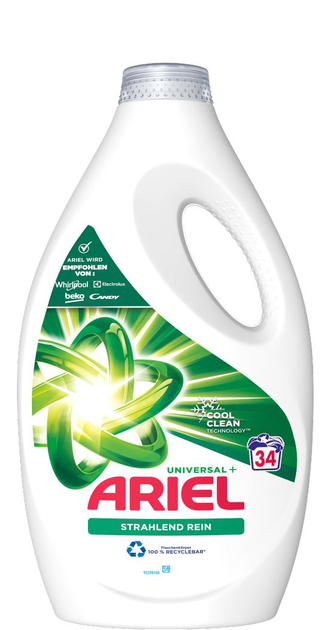 Рідина для прання Ariel Brilliant Clean Universal+ 1.7 л (8006540879153) - зображення 1