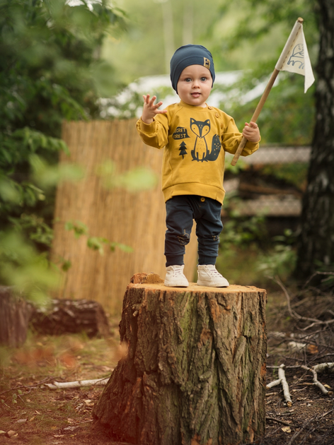 Дитячий світшот для хлопчика Pinokio Secret Forest 92 см Жовтий (5901033253041) - зображення 2
