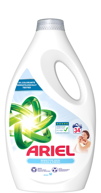 Рідина для прання Ariel Sensitive Skin Clean Fresh 1.7 л (8006540874783) - зображення 1