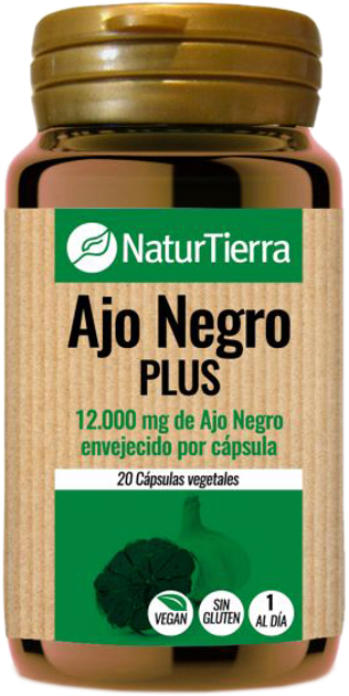 Дієтична добавка Naturtierra Ajo Negro Plus 20 капсул (8412016365370) - зображення 1