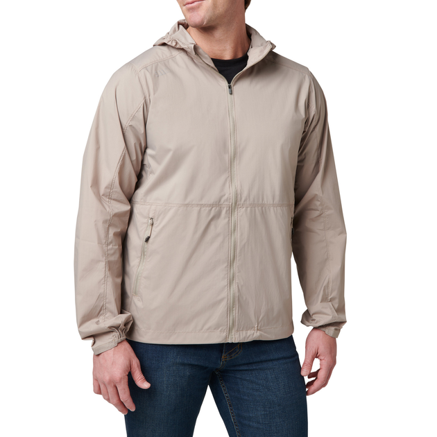 Куртка тактична демісезонна 5.11 Tactical Packable Windbreaker Jacket Badlands Tan S (48388-956) - зображення 1