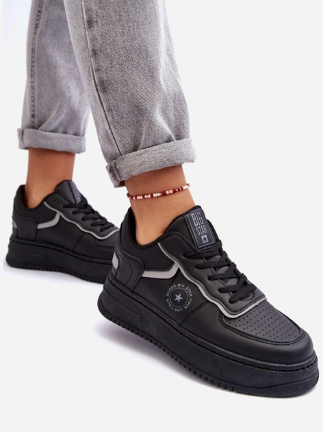 Tenisówki damskie z eko skóry Big Star MM274232 41 Czarne (5900714690700) - obraz 6