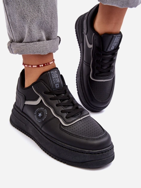 Tenisówki damskie z eko skóry Big Star MM274232 41 Czarne (5900714690700) - obraz 7