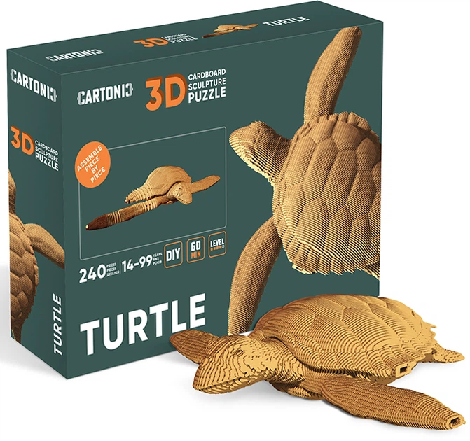3D пазл-конструктор Cartonic 3D Puzzle Turtle Картонный (CARTTURT) - Фото 2 3D пазл-конструктор Cartonic 3D Puzzle Turtle Картонный (CARTTURT) - изображение 2