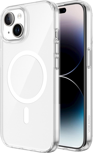 Акція на Панель Vokamo Sdouble MagSafe для Apple iPhone 15 Plus Transparent від Rozetka