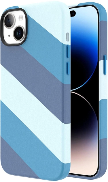 Акция на Панель Vokamo Colour MagSafe для Apple iPhone 15 Plus Blue от Rozetka