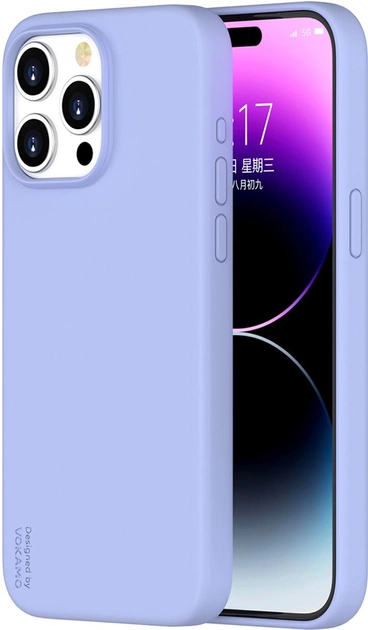 Акція на Панель Vokamo Liquid MagSafe для Apple iPhone 15 Pro Max Purple від Rozetka