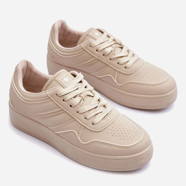 Жіночі снікери Pudina 36 Бежеві (5905677888089) - зображення 6