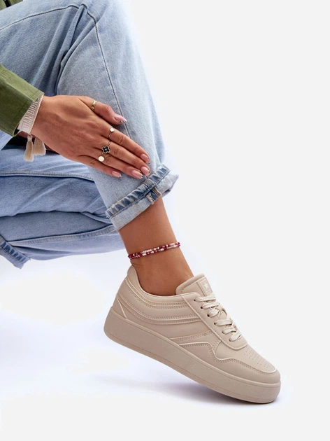 Жіночі снікери Pudina 36 Бежеві (5905677888089) - зображення 7