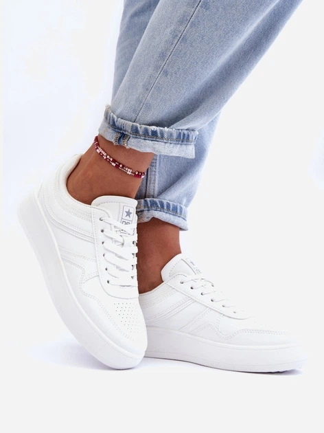 Жіночі снікери Pudina 40 Білі (5905677888065) - зображення 3