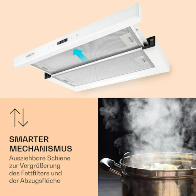 Вытяжка Klarstein Mariana Neo 60 с плоским экраном 60 см 640 м³/ч вытяжка LED - изображение 4