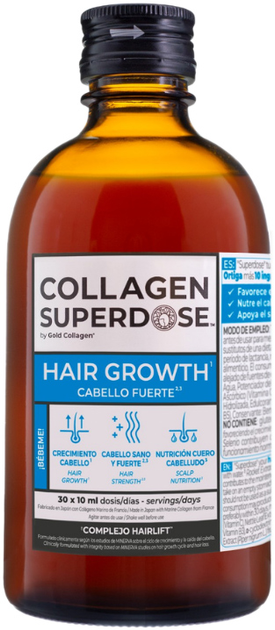 Suplement diety Gold Collagen Hair Growth 300 ml (5060259571695) - obraz 1