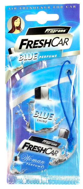 Odświeżacz powietrza FreshCar Blue Shine z filcowym podkładem damski (5907553952068) - obraz 1