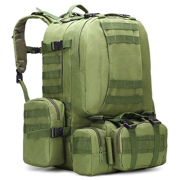 Тактический военный армейский рюкзак HardTime military 30 литров олива с подсумками - изображение 1
