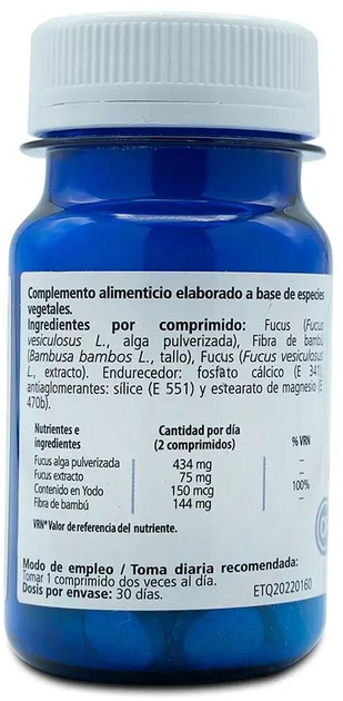 Naturalny suplement H4u Fucus 500 mg 60 tabletek (8436556085109) - obraz 2