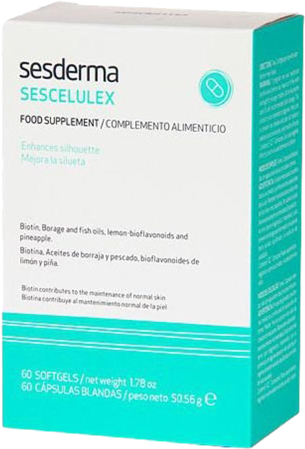 Натуральна добавка Sesderma Sescelulex 60 капсул (8470003937368) - зображення 1