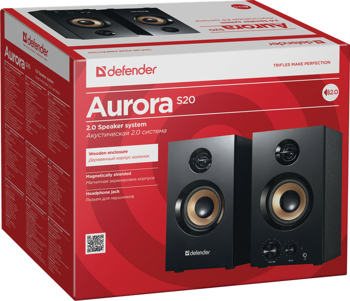 Комп'ютерна акустика Defender 2.0 Aurora S20 дерево 2.0 20 Вт - Фото 2 Комп'ютерна акустика Defender 2.0 Aurora S20 дерево 2.0 20 Вт - изображение 2